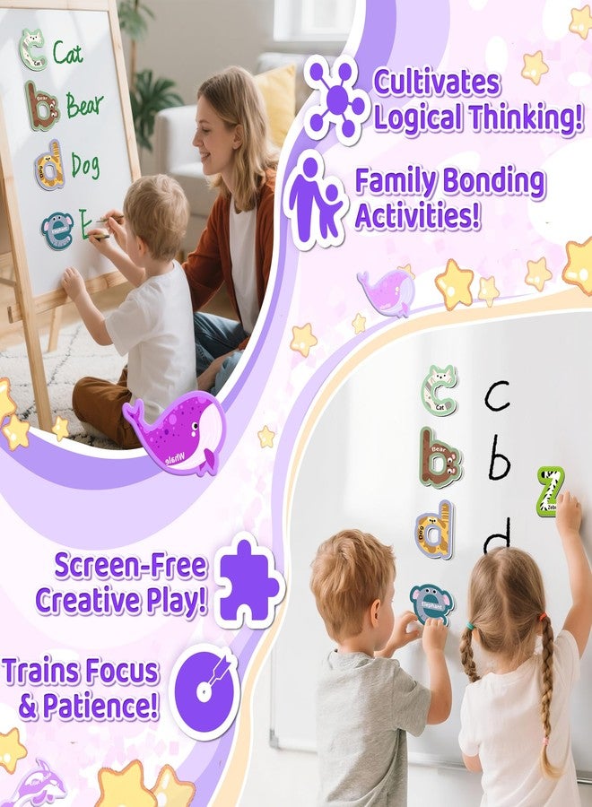 Flamax 26 Pieces Large Magnetic Letters, Animal Lowercase a-z Alphabet Magnets, Magnet Letter for Fridge & Whiteboard, Alphabet Magnet, Large Magnetic Letters, Fridge Magnets for Toddlers 1-3 - Image 3