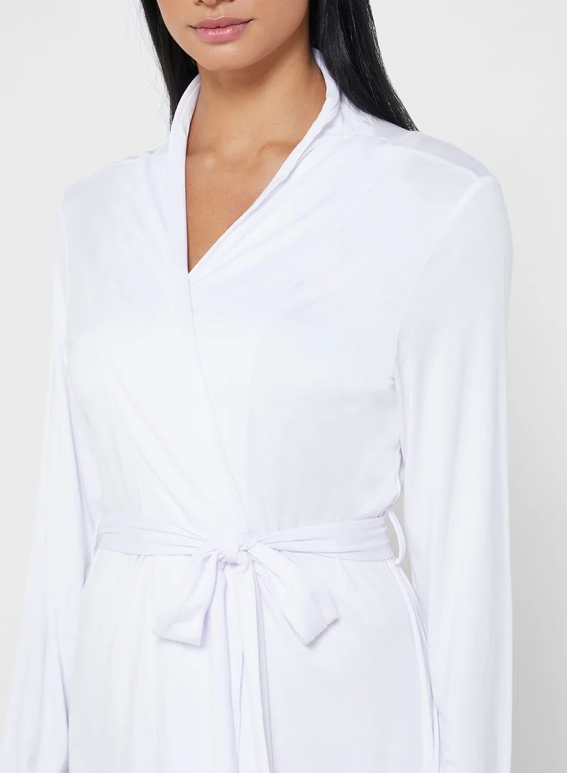 Missguided Floral Bride Print Robe
