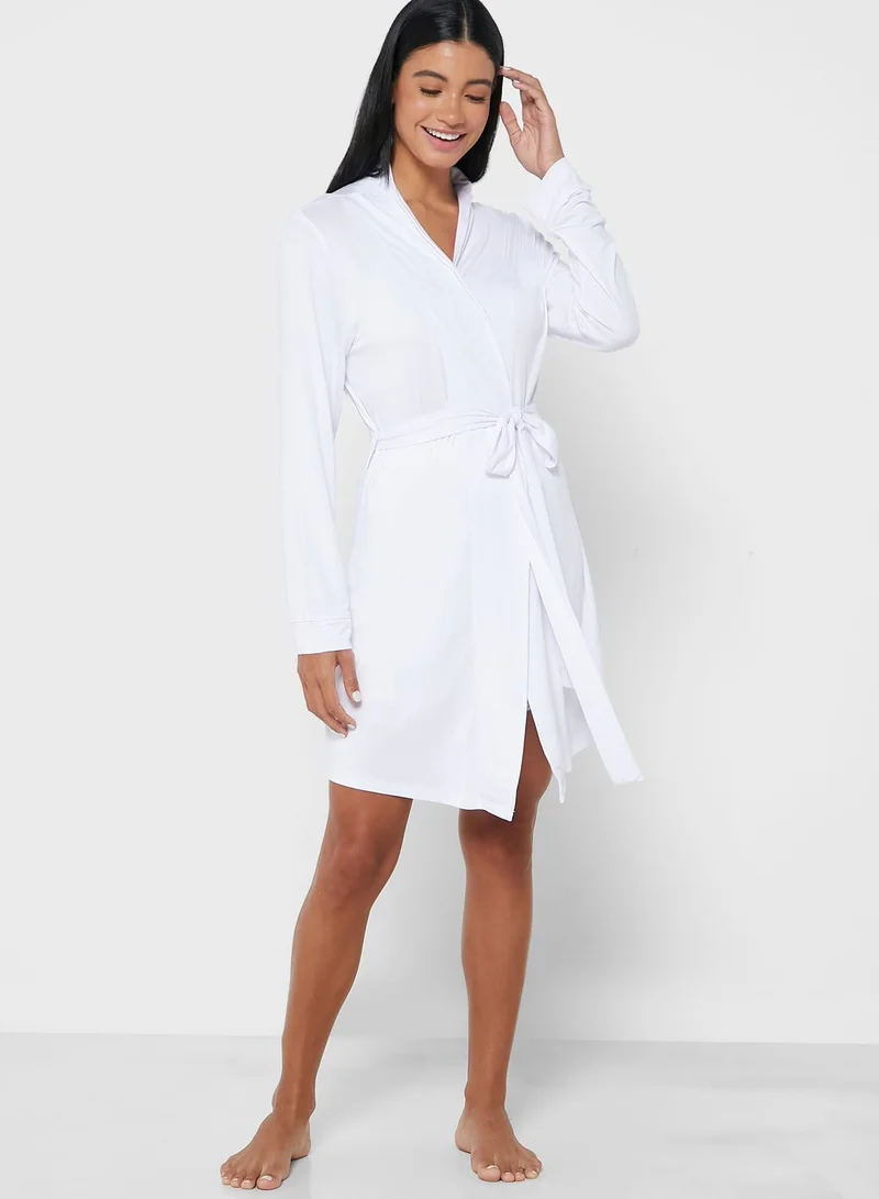 Missguided Floral Bride Print Robe
