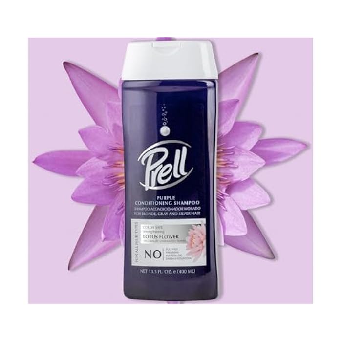 Prell Lotus Flower Purple Conditioning Shampoo – Color-Safe Strengthening Formula for All Hair Types | 13.5 fl oz - Image 2