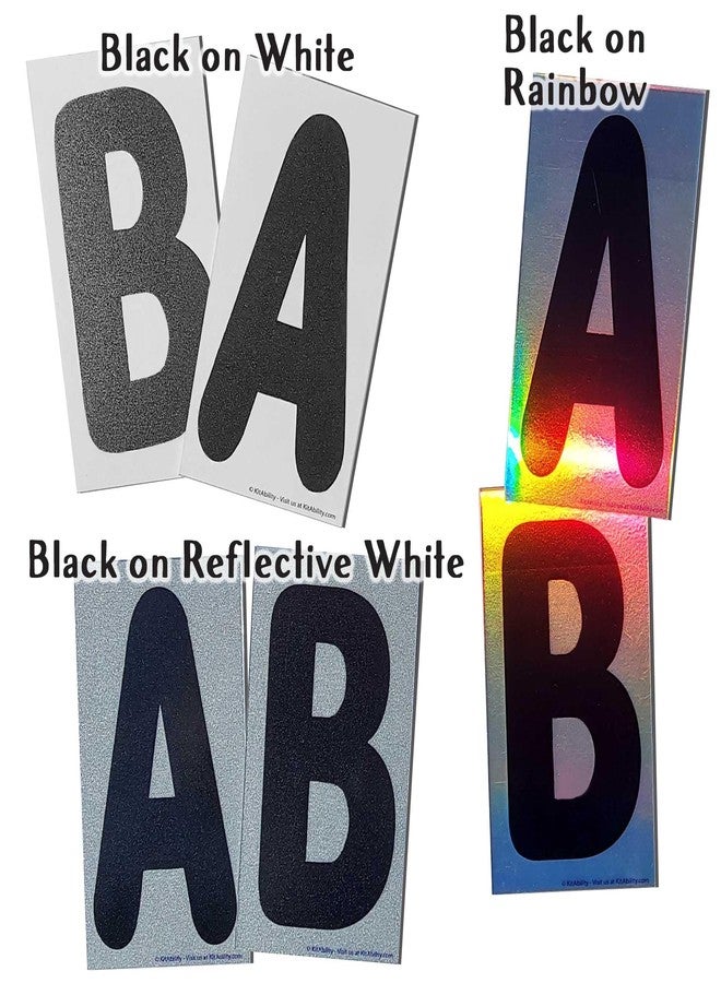 KitAbility Replacement Letters for White Message Board Sidewalk Signs with 4 Inch Tracks, 3 of Each Letter A to Z, Black on White Background - Image 4
