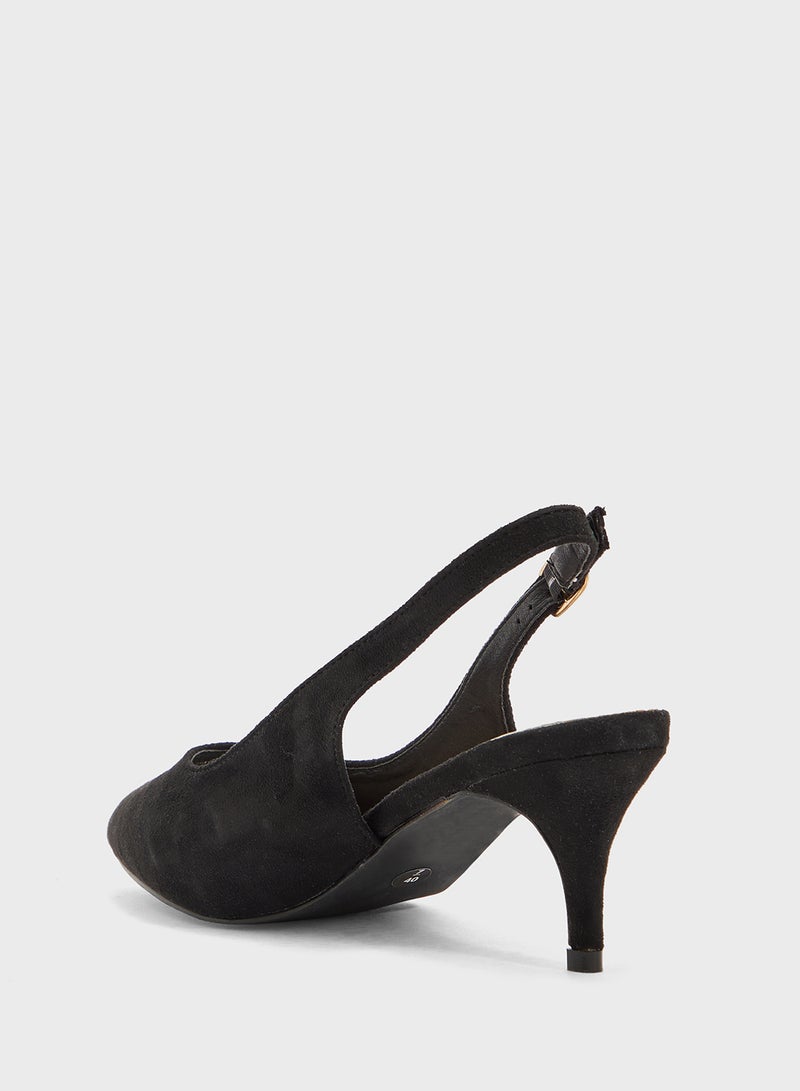 Spot-On Slingback Low Heeled Pump - Image 2