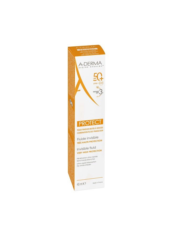 A-derma Protect Invisible Fluid Spf 50+ 40ml