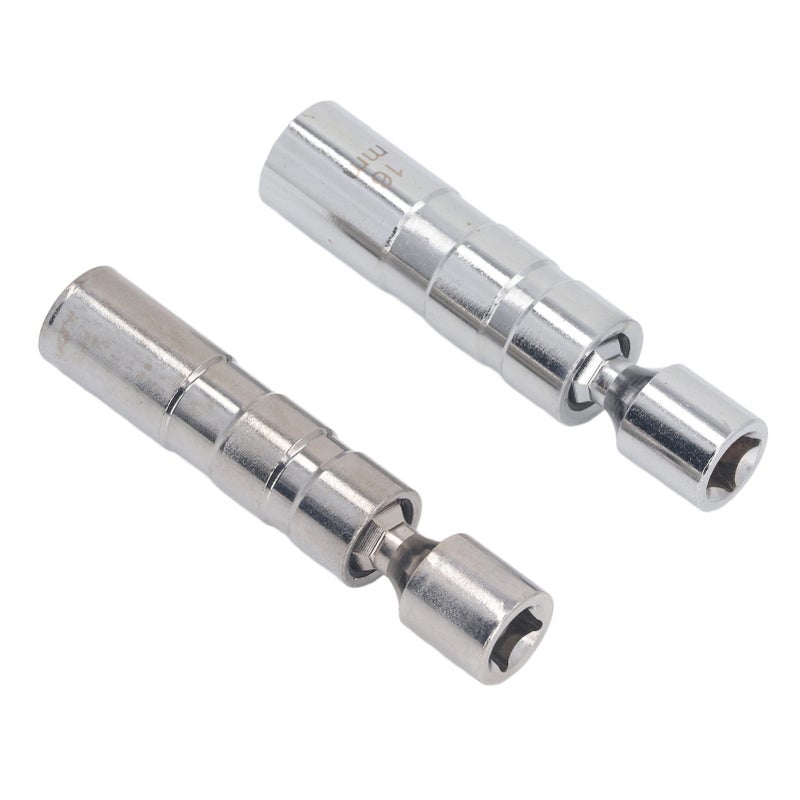 2 Pcs Spark Plug Socket 14mm 16mm 3/8 Inch Drive 12 Point Magnetic Swivel Spark Plug Socket Set for Car Repair - Image 5