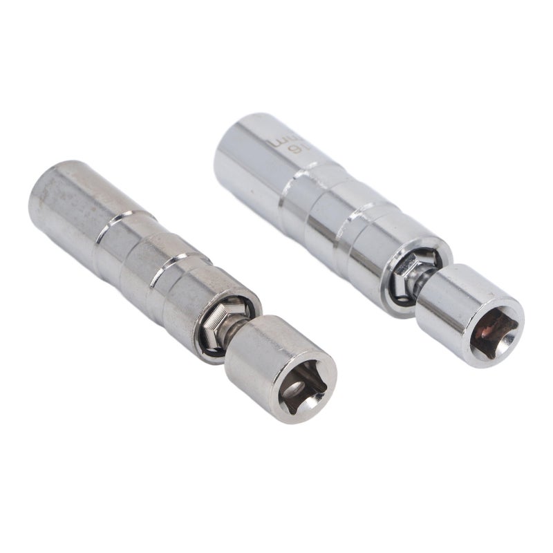 2 Pcs Spark Plug Socket 14mm 16mm 3/8 Inch Drive 12 Point Magnetic Swivel Spark Plug Socket Set for Car Repair - Image 1