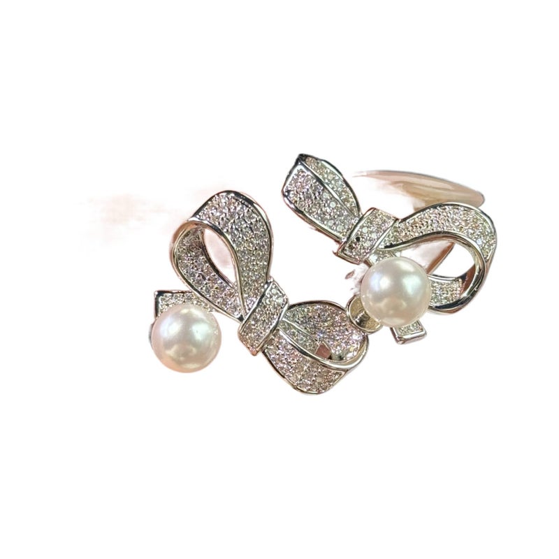 Lightweight Pearl Earrings with 925 Sterling Silver Non Pierced Jewelry for Women and Daily Wear for Tabletop Use - Image 4