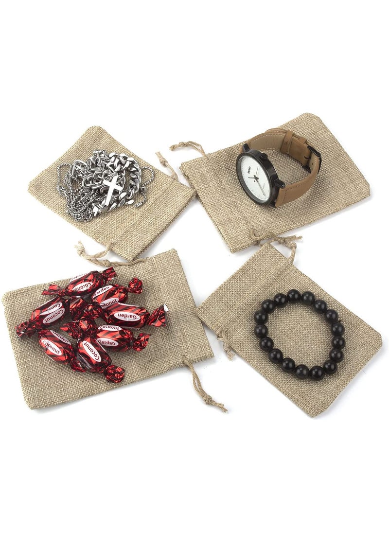 Lifekrafts LifeKrafts Jute Linen Pouches for Diwali, Christmas & Party Gift Bag, Gifts Bags for Return Gifts Bags, (Natural Jute, 20x17.5 Cm) - Pack of 50  - Image 4
