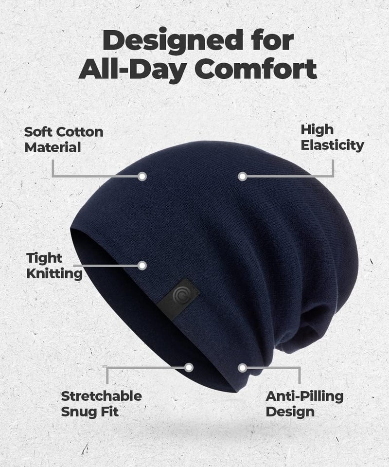Revony Warm Slouchy Beanie Hat - Deliciously Soft Daily Beanie in Fine Knit - Image 4
