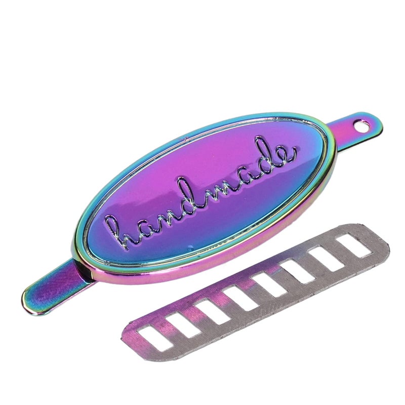 Colorful Alloy Metal Tags 5 Pack Handmade Labels For DIY Crochet Bags Wallets Sewing Crafts - Image 2