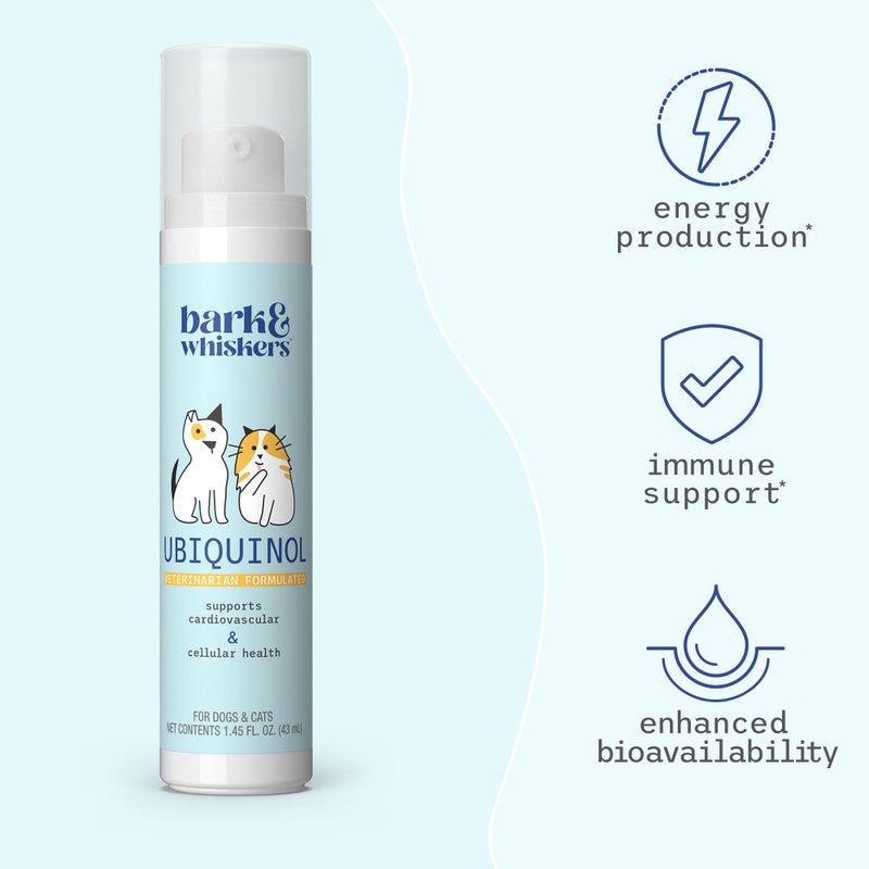 Dr. Mercola Bark & Whiskers Ubiquinol Liquid Pump for Dogs & Cats, 1.45 Fl. Oz. (43 mL), Supports Healthy Immune Function, Veterinarian Formulated, Non-GMO, Dr. Mercola - Image 3