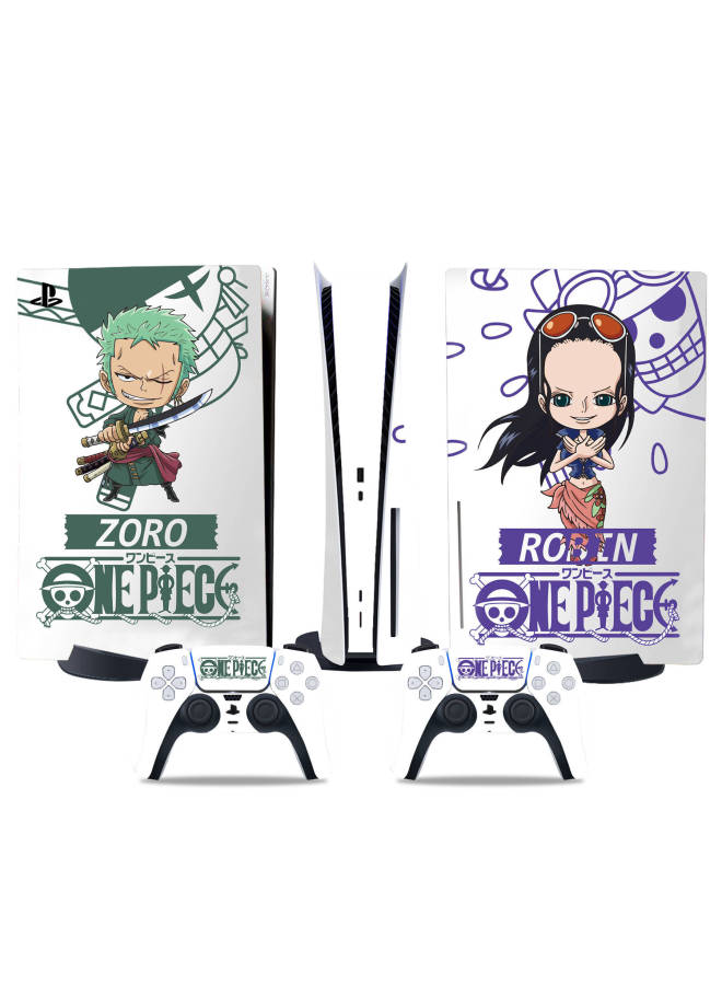 Loquat Chivalrous PS5 Game Machine Stickers Colorful Fashion Stickers One Piece Fire Shadow Film Handle Film Skin-Color:TN-DiskPS5-2664  - Image 3