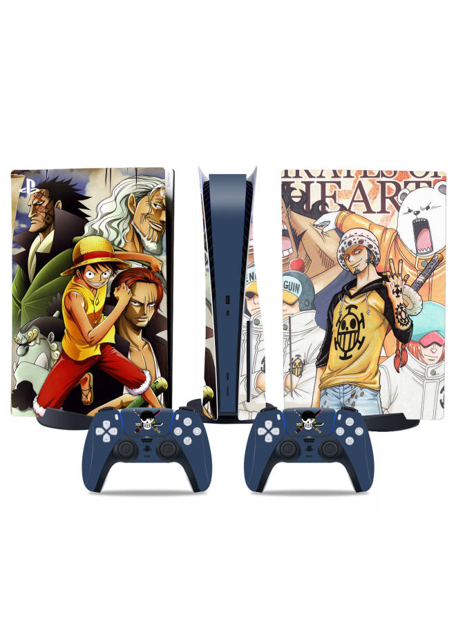 Loquat Chivalrous PS5 Game Machine Stickers Colorful Fashion Stickers One Piece Fire Shadow Film Handle Film Skin-Color:TN-DiskPS5-2664  - Image 5