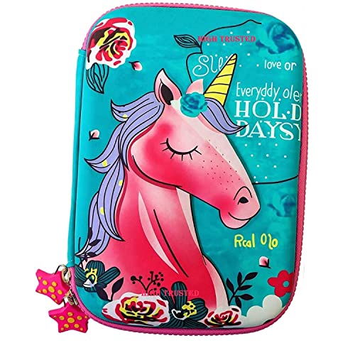 HIGH TRUSTED Polyester Premium Stylish 3D Eva Pencil Case For Girls And Boy - Pencil Pouch For Best Gift To Kids. - (1 Unit Sky Blue) - Image 2