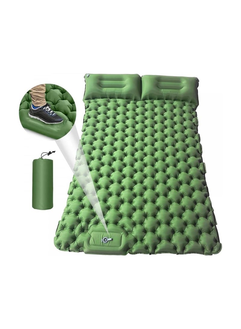 Premium Double Inflatable Sleeping Pad – Extra Thick, Built-in Foot Pump, Ultralight & Waterproof for Camping, Hiking & Travel - Image 1
