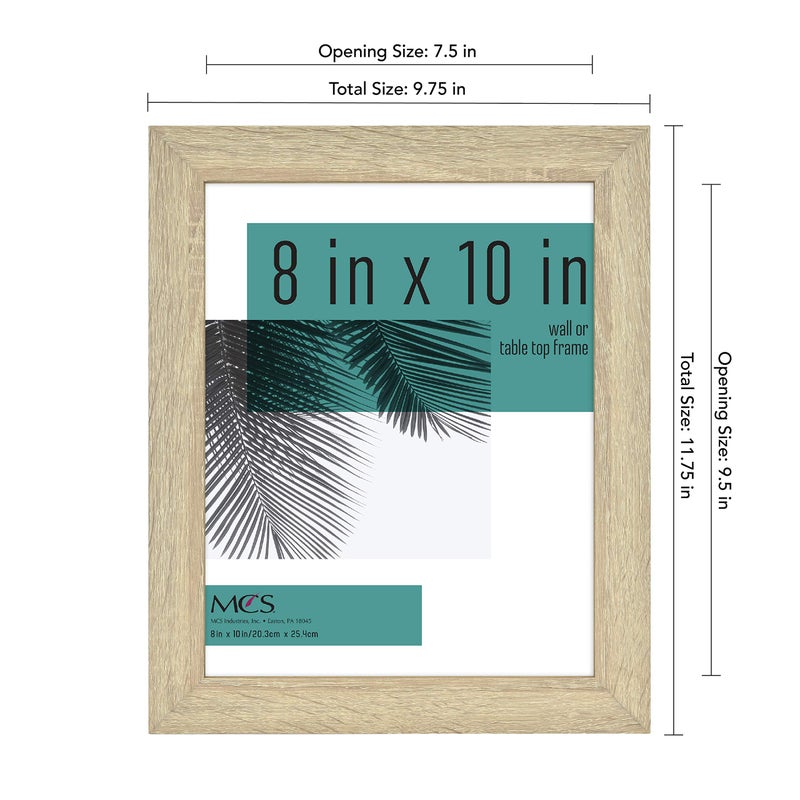 MCS Studio Gallery 8x10 Picture Frame Natural Woodgrain  Vertical & Horizontal Wall Hanging & Easel for Tapletop Display  Rectangle Photo Frame for Photos  Posters & Art Prints (2-Pack) - Image 4