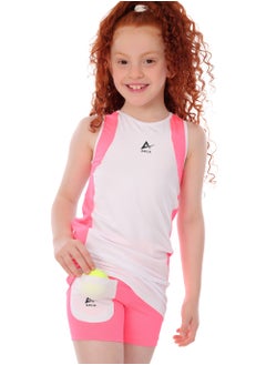 ANJA Girls' White Sport Dress with Black Skirt – Breathable  - Image 4