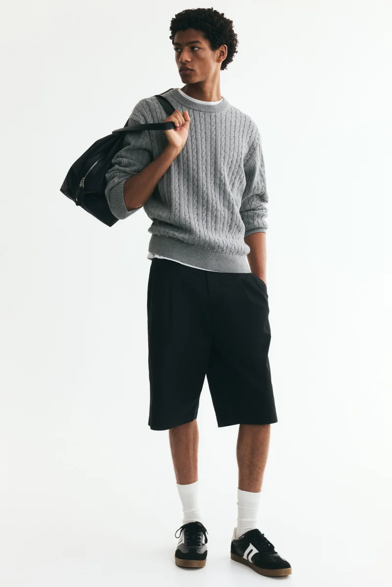 H&M  Regular Fit Cable-knit jumper for Men | Best Price UAE