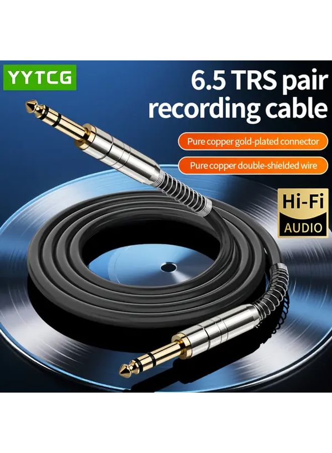 YYTCG 16.4ft 6.5mm Audio Cable Male To Male Electric Piano 6.35 Dual Channel Stereo TRS Balanced Cable - Image 2