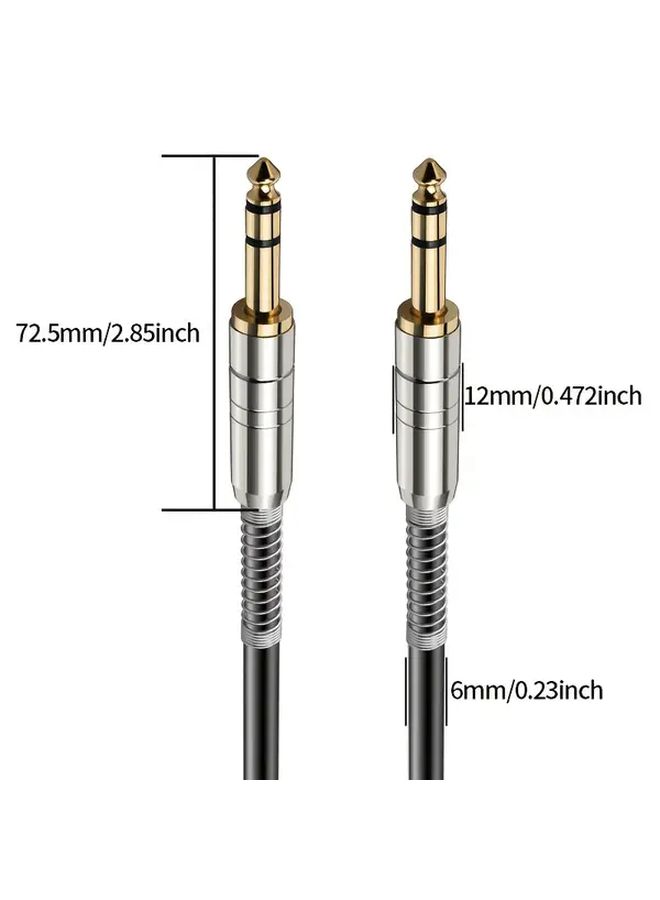 YYTCG 16.4ft 6.5mm Audio Cable Male To Male Electric Piano 6.35 Dual Channel Stereo TRS Balanced Cable - Image 3
