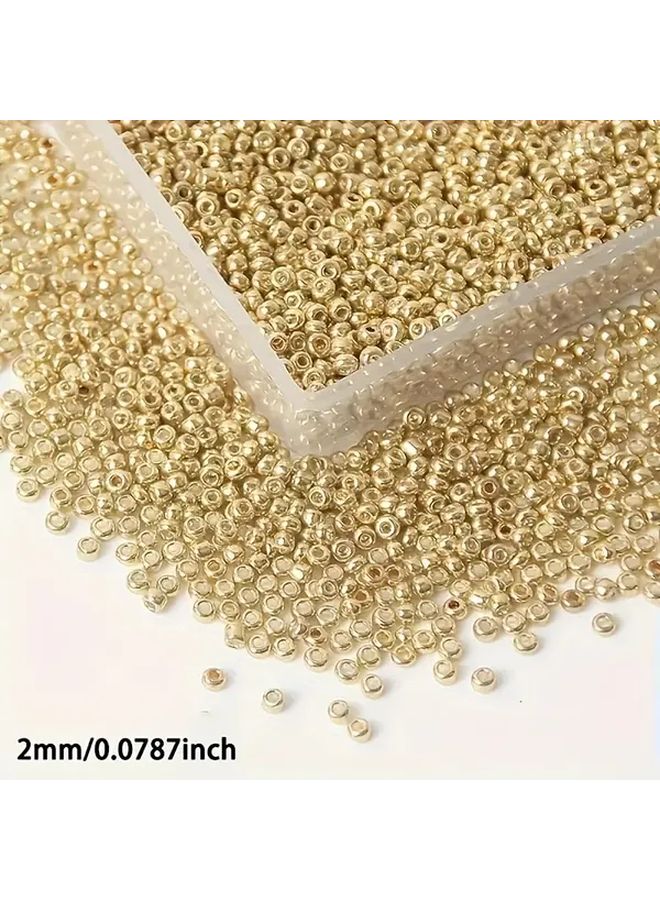 1500pcs 2mm White K Silvery Uniform Vintage Style Glass Beads For DIY Jewelry Making Embroidery Crafts - Image 4