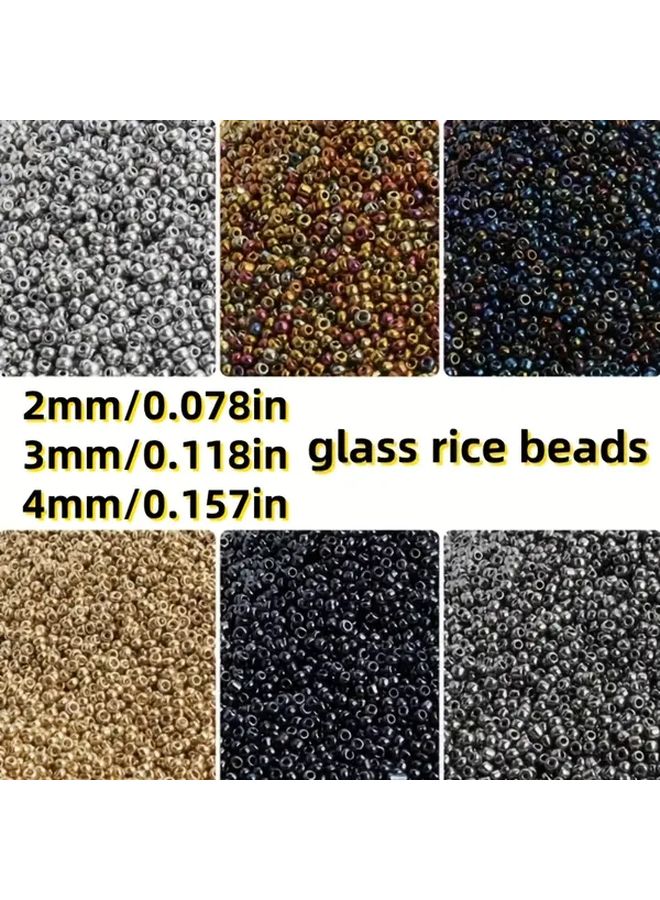 1500pcs 2mm White K Silvery Uniform Vintage Style Glass Beads For DIY Jewelry Making Embroidery Crafts - Image 1