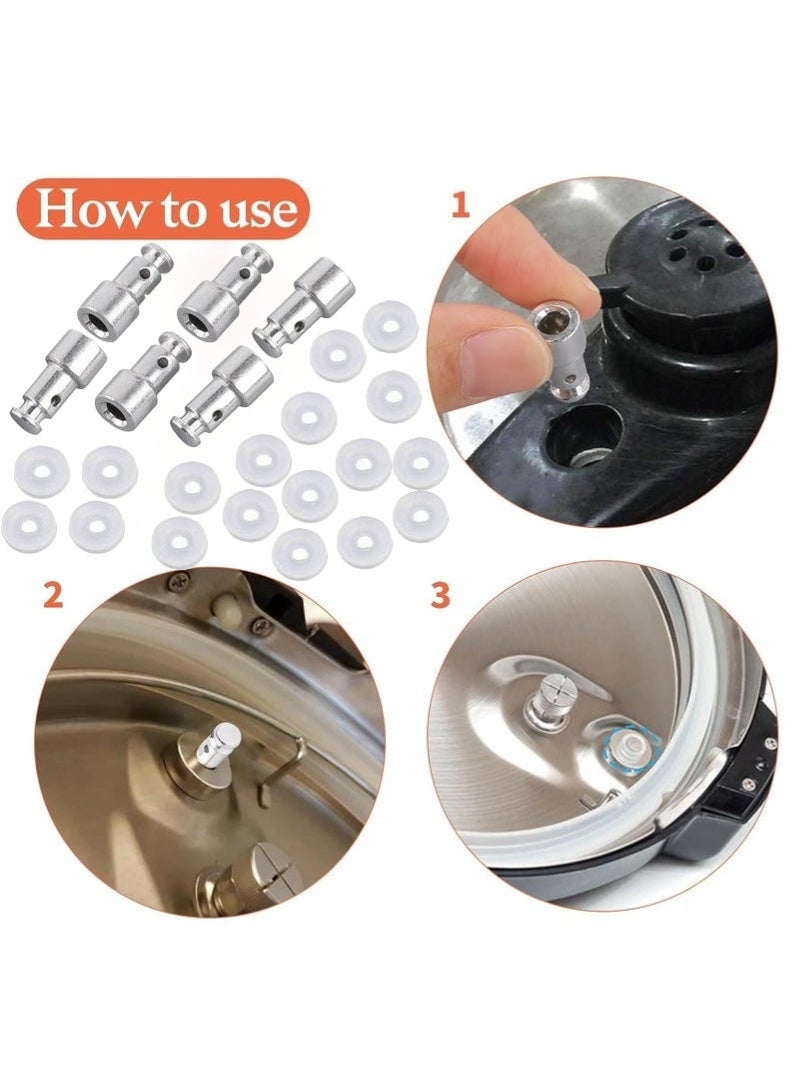 6 Pcs Universal Replacement Floater Valve with 18 Pcs Silicone Gaskets Electric Pressure Cookers Parts for Pressure Pot - Image 2