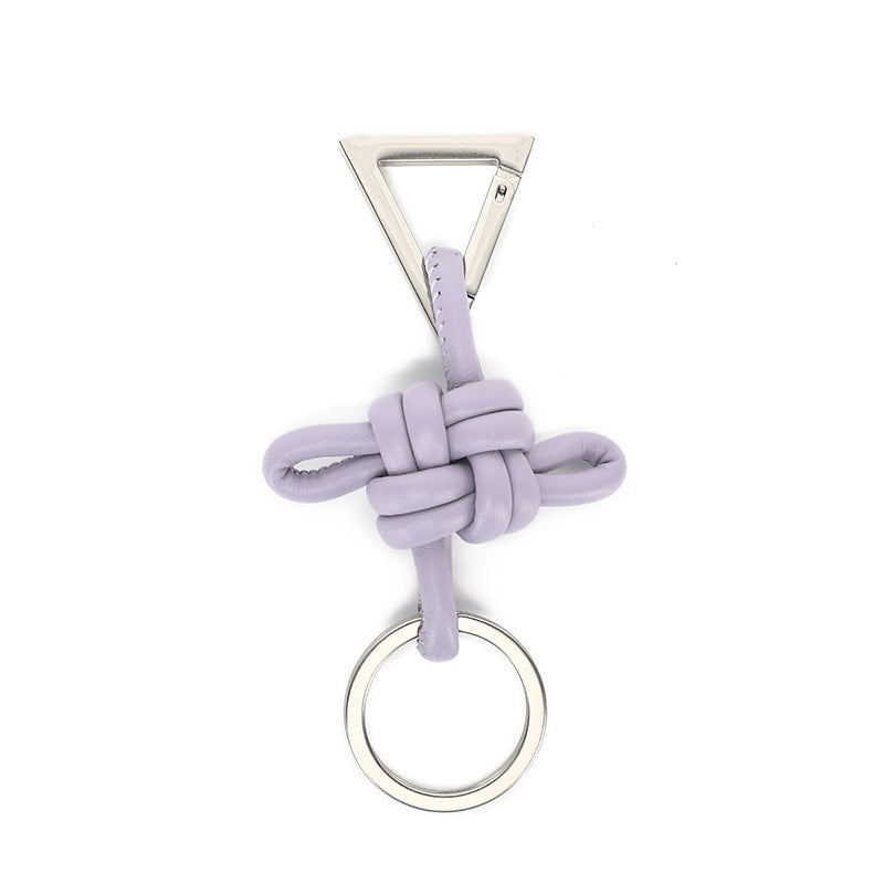 B Family Sheepskin Chinese Knot Car Key Chain Luggage Pendant High Quality Hand-Woven Couple Buckle - Image 4