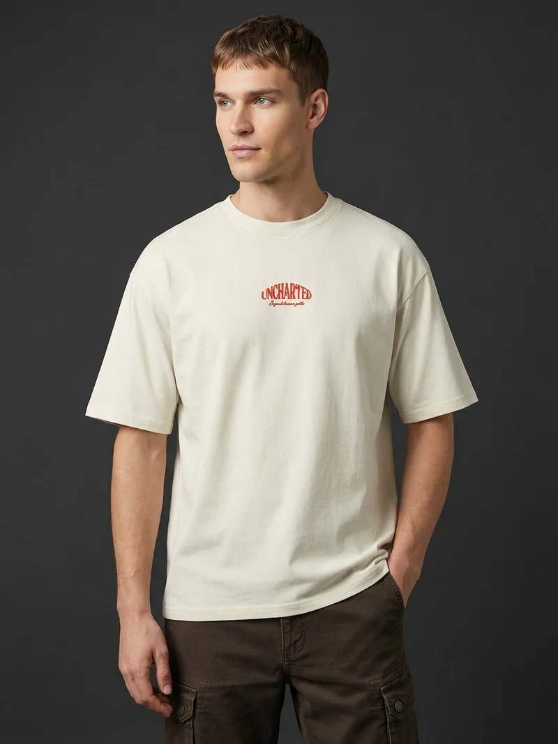 NOBERO NOBERO Men's Premium Oversized Printed T-Shirt