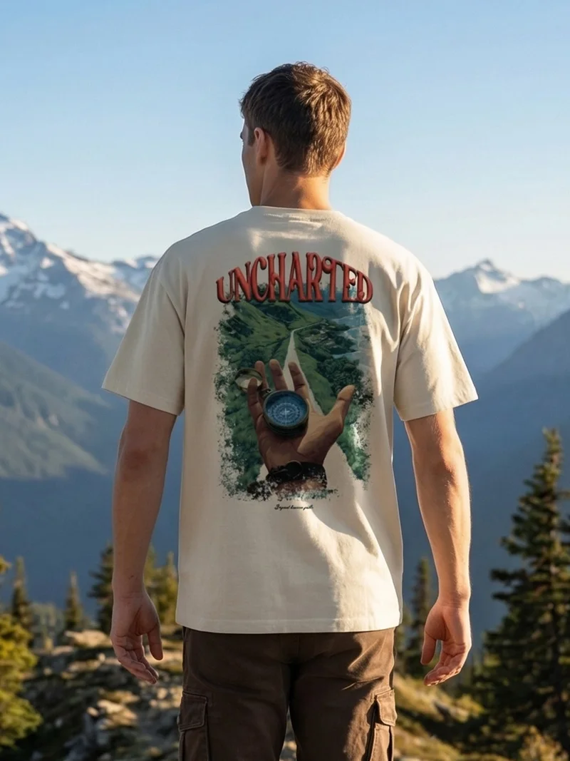 NOBERO NOBERO Men's Premium Oversized Printed T-Shirt
