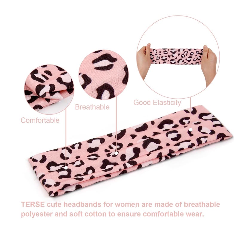 TERSE Leopard Headbands for Women Trendy Women Hair Accessories: Cute Cheetah Head Bands for Women's Hair, Fashion Hairbands 6PCS - Image 3