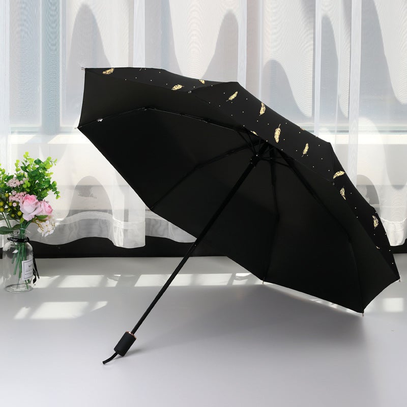 Summer Sunscreen Umbrella Sunny Rain And Sunny Umbrella For Girls Small Fresh Ice Cream Umbrella Black Glue Uv Protection Sunshade - Image 5