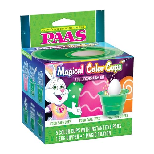 PAAS Magical Color Cups Egg Decorating Kit - America's Favorite Easter Tradition - Image 1