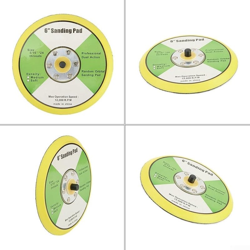 6 بوصة لوح دعم حلقي للهواء المضغوط ورق صنفرة مداري ودا ساندرز تلميع قرص محول - Image 3