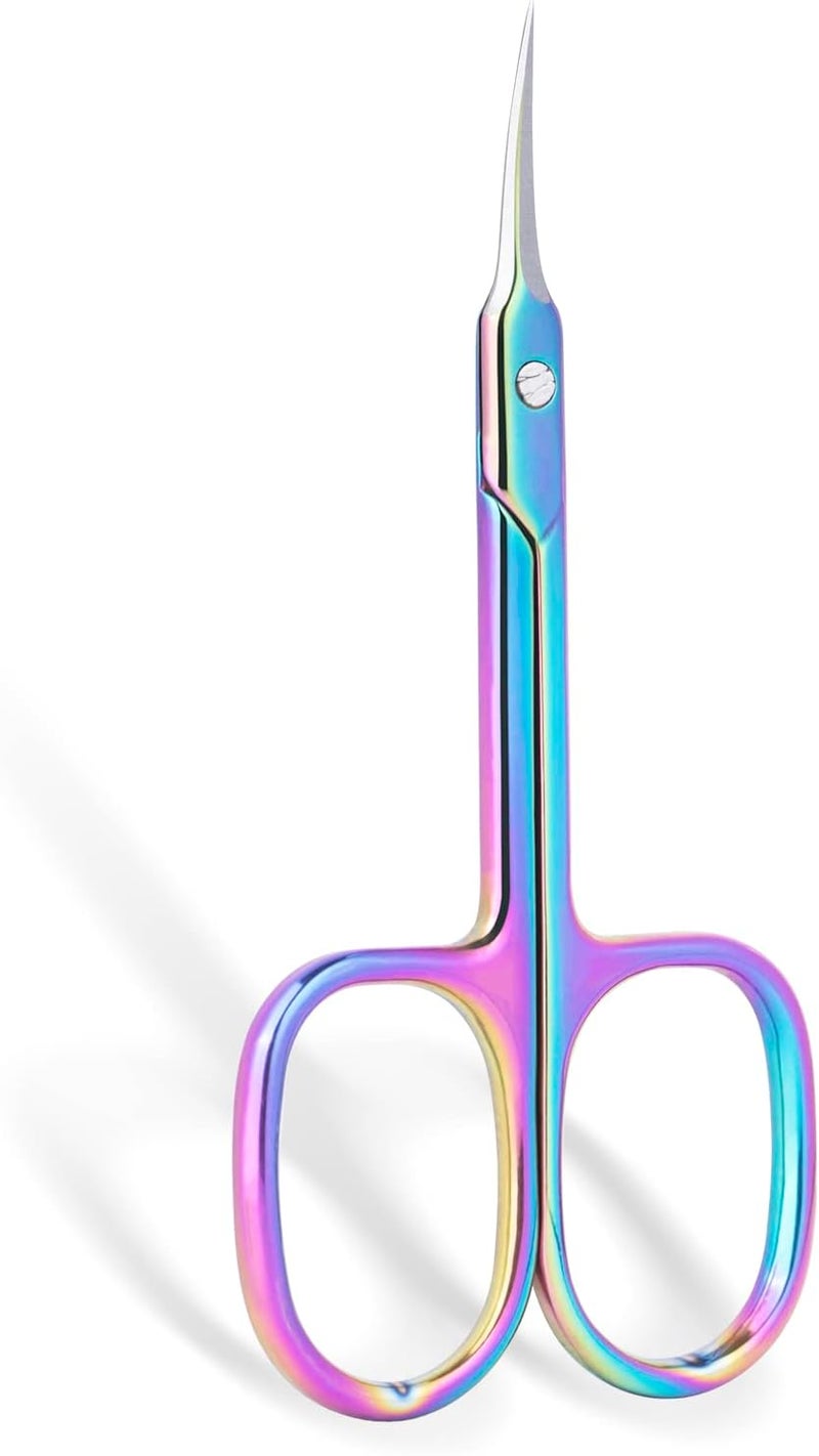 BNG Cuticle Scissors Professional Sharp Curved Cuticle Cutter for Nails Sharp Nail Scissors for Women Men Cuticle Remover Pedicure Manicure Nail Art Tool Purple