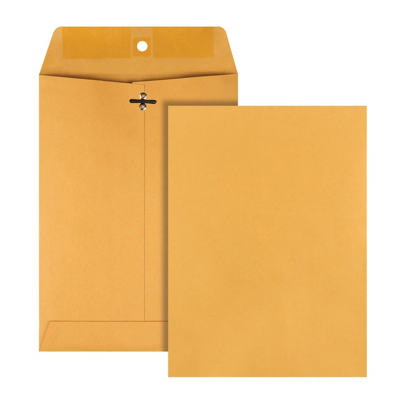 Quality Park 7 x 10 Clasp Envelopes Clasp and Gummed Closures for Storing or Mailing 28 lb Kraft Paper 100 per Box QUA37868