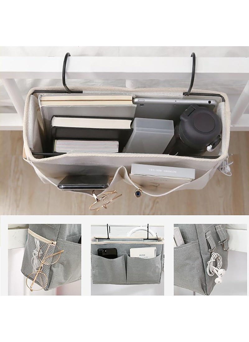 PATTAR PATTAR Bedside Caddy Essentials Pocket Hanging Storage Organizer Sofa Side Hanger Holder Bag for Dorm TV Remote Control Phones Magazines Tablets Pack of 1 Multicolor  - Image 2