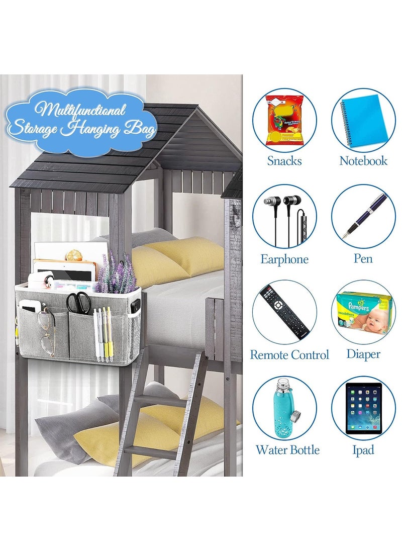 PATTAR PATTAR Bedside Caddy Essentials Pocket Hanging Storage Organizer Sofa Side Hanger Holder Bag for Dorm TV Remote Control Phones Magazines Tablets Pack of 1 Multicolor  - Image 5