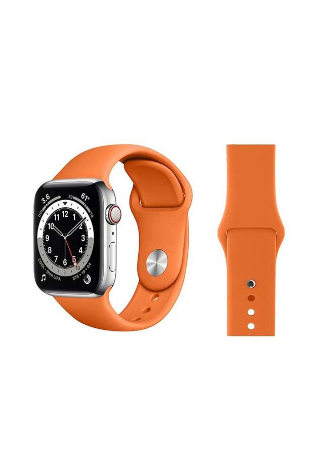 Replacement Band For Apple Watch Series 6/SE/5/4/3/2/1 Hermes Orange