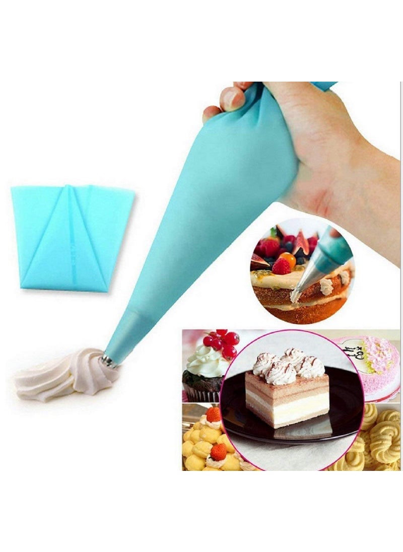 BAKING SET Baking Set 35 cm Professional Reusable Silicone IcingPiping Bag for CakePastryCupcake Decorating 2 pc Pack  - Image 2