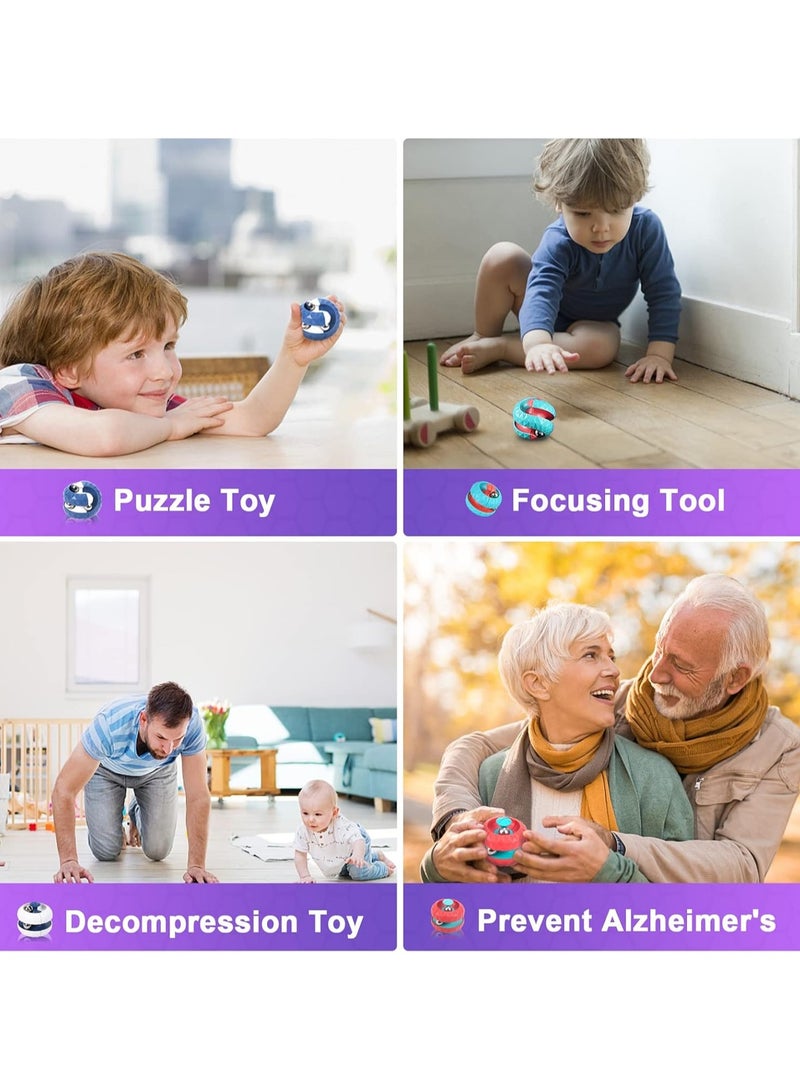 Dark Blue Unique Trackball Stress Relief Toy, Novel Beaded Track Infinite Cube Stress Relief Ball Creative Sensory Toy, Suitable For Autism Adhd Children And Adults - Image 4
