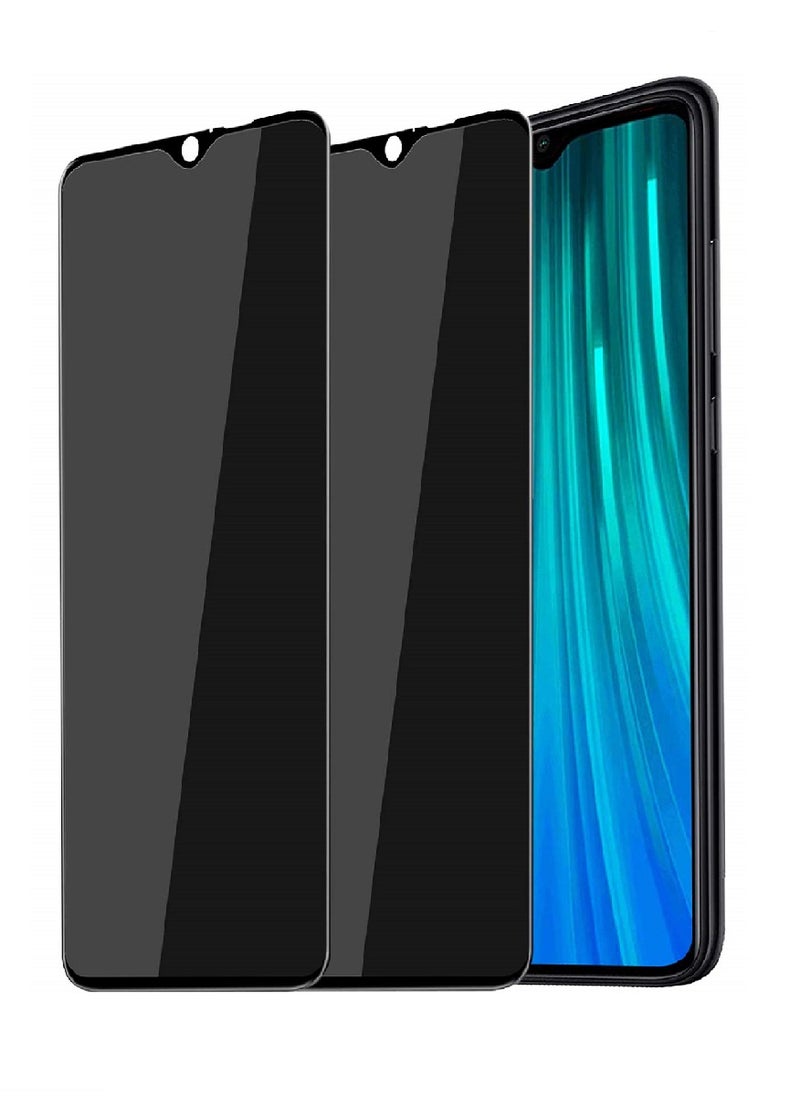 Super 2 Pieces Tempered Glass Screen Protector Anti-Spy Privacy Designed For Xiaomi Redmi Note 8 Pro Full Screen Coverage And Bubble Free - Image 1