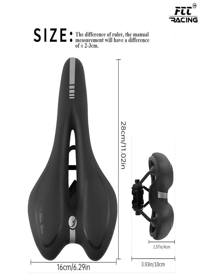 FCCRACING FCC Racing Gel Bicycle Seat - Comfortable Bicycle Saddle for Men & Women | Shock-Absorbing, Waterproof & Breathable Cushion for MTB, Road, Trekking & Cross Bikes - Image 5