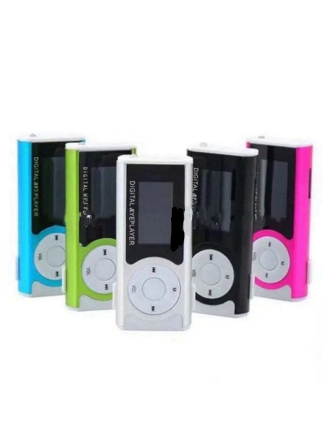 There Is A Screen Outside The Card Mp3 Player Mini Outside Ring Mp3 Walkman Gift With LED Lamp Clip Flashlight Mp3-Body Color:Color Mixing Random Hair-Memory Capacity:Card Host Charging Cable Headset (bag)  - Image 5
