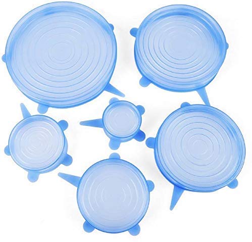 VENJA (LABEL) Venja Silicone Stretch Lids/Cover/Holder/Container, Dishwasher Microwave and Freezer Safe Lids Flexible Covers for Bowls/Cups Kitchen Set of 6(Multicolor) - Image 1