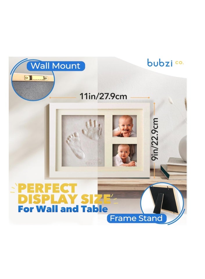 Bubzi Co Baby Handprint and Footprint Makers Kit - Keepsake for Newborn Boys & Girls, Personalized, Memory Art Picture Frames for Baby Registry, Nursery Decor - Image 2