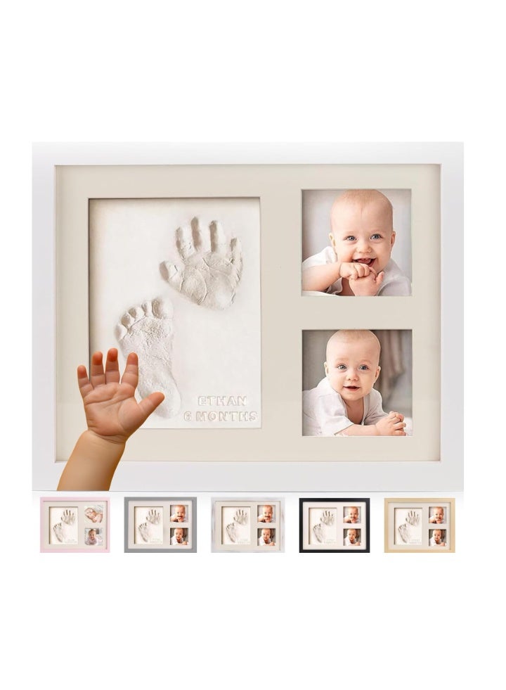 Bubzi Co Baby Handprint and Footprint Makers Kit - Keepsake for Newborn Boys & Girls, Personalized, Memory Art Picture Frames for Baby Registry, Nursery Decor - Image 1