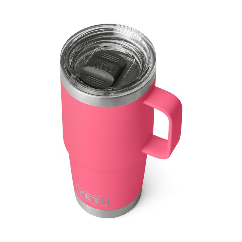 YETI Rambler 20 oz Travel Mug Stainless Steel Vacuum Insulated with Stronghold Lid Tropical Pink