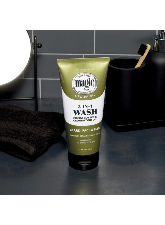 SoftSheen-Carson Magic Beard Wash 3 In 1 Cleanses And Conditions For Face Beard And Hair With Cocoa Butter And Shea Butter 6.8 Fluid Ounces - Image 5
