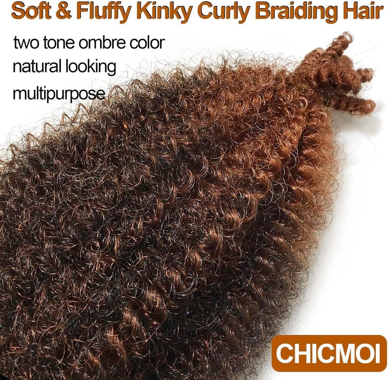 Chicmoi Marley Twist Braiding Hair Ombre 350 Springy Afro Twist Hair 16 Inch Twist Braiding Hair Extension for Passion Twist Hair T350 Spring Twist Crochet Hair for Black Women… - Image 3