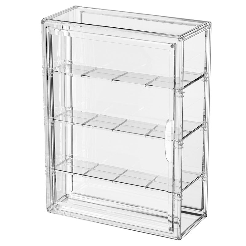 BOHOIDEE 4 Tiers Clear Display Case for Figures, Acrylic Storage Organizers Box with Magnetic Door, Wall-Mounted Dustproof Showcase for Collectibles Action Figure(1PACK, Wall-Mounted Extra Large) - Image 1